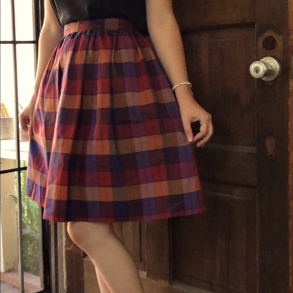 Vintage plaid skirt